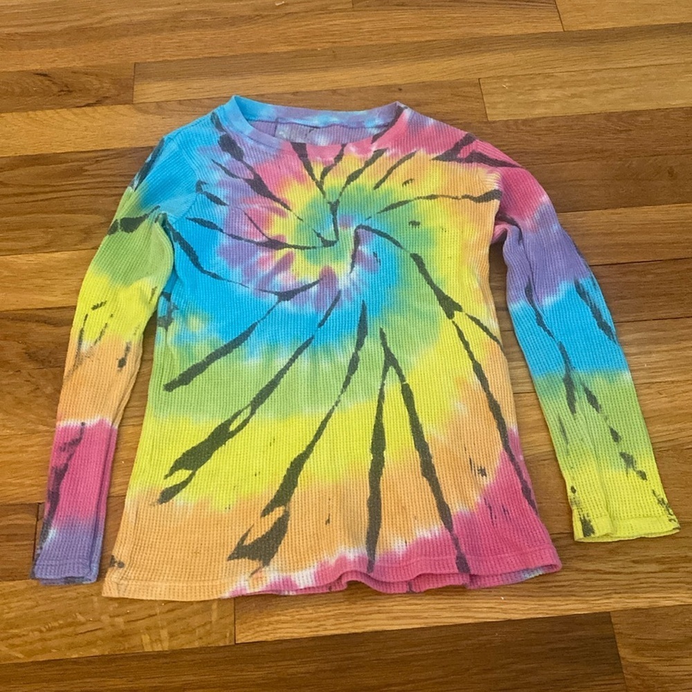 Rock & Candy Girls Multicolor Tie Dye Long Sleeve Shirt Size 8
